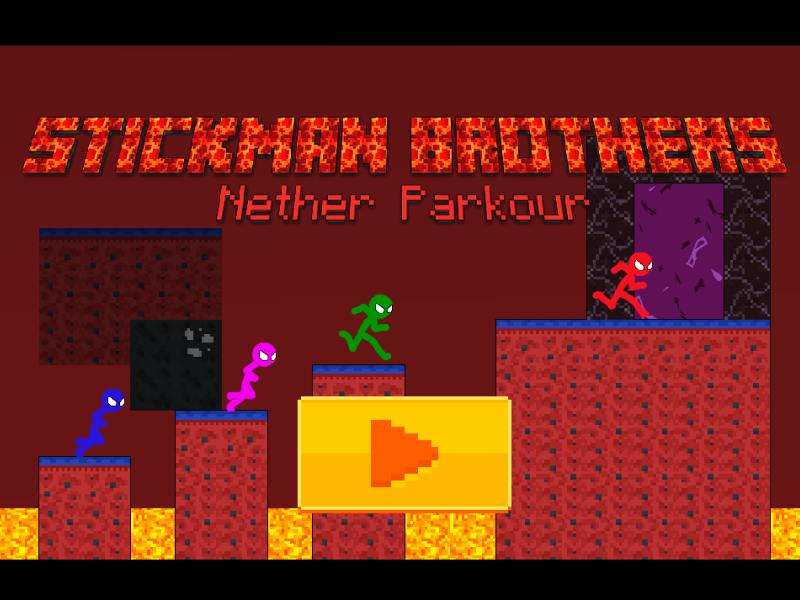Jwèt Jwèt Stickman frè Nether Parkour  sou entènèt