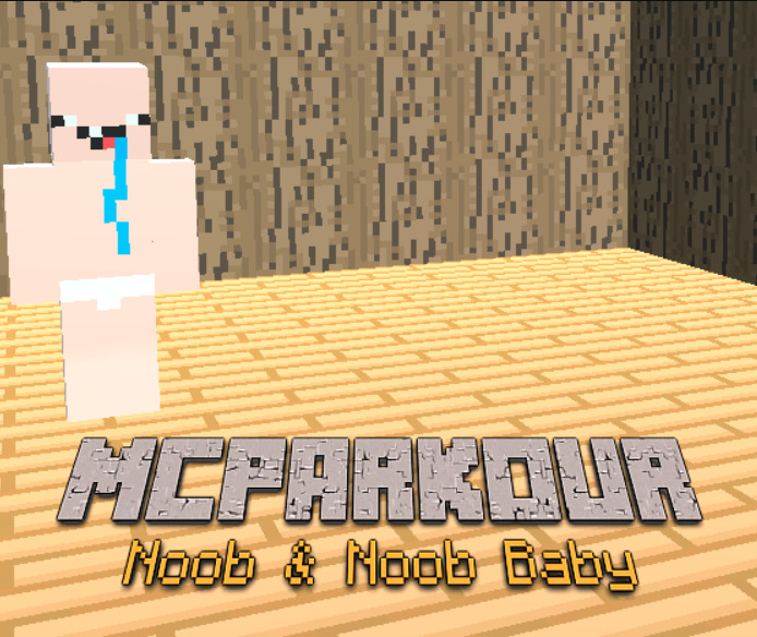 Jwèt MC parkour noob ak noob ti bebe sou entènèt
