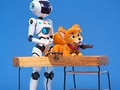 Jwèt Liv koloran: robo ak chen  sou entènèt