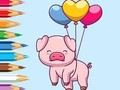Jwèt Liv koloran: kochon balon  sou entènèt