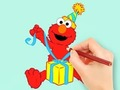 Jwèt Liv koloran: kado Elmo  sou entènèt