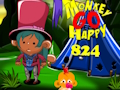 Jwèt Monkey Go Happy Etap 824  sou entènèt