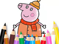 Jwèt Liv koloran: Manmi Pig Winter  sou entènèt