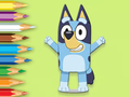 Jwèt Liv koloran: Happy Bluey  sou entènèt