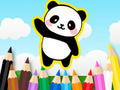 Jwèt Liv koloran: cute panda  sou entènèt