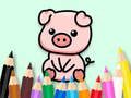 Jwèt Liv koloran: Cute Pig 2  sou entènèt