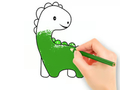 Jwèt Liv koloran: bèl ti bebe dinozò  sou entènèt