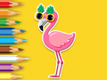 Jwèt Liv koloran: Flamingo  sou entènèt