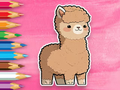 Jwèt Liv koloran: Cute Alpaca  sou entènèt