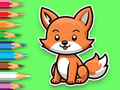Jwèt Liv koloran: ti bebe Fox  sou entènèt