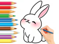 Jwèt Liv koloran: cute lapen  sou entènèt
