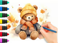 Jwèt Liv koloran: Autumn Bear  sou entènèt