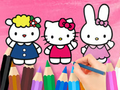 Jwèt Liv koloran: Hello Kitty ak zanmi  sou entènèt