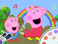 Jwèt Liv koloran: Peppa Pig Muddy komik  sou entènèt