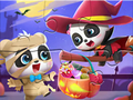 Jwèt Jwèt Devinèt tèt: ti bebe panda Halloween  sou entènèt