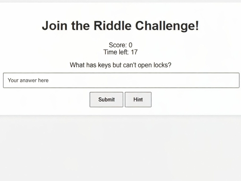 Jwèt Jwèt Riddle defi  sou entènèt