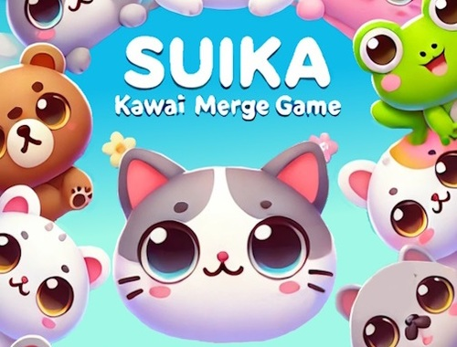 Jwèt Jwèt Suika Kawaii Merge  sou entènèt