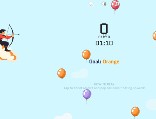 Jwèt Sou entènèt jwèt Ballon Archer defi  sou entènèt