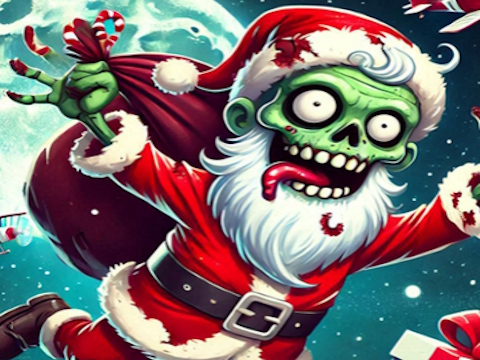 Jwèt Jwèt Flappy zonbi Santa Nwèl  sou entènèt