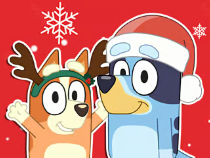 Jwèt Jigsaw Puzzle: Bluey Nwèl Gift  sou entènèt