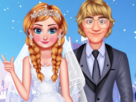 Jwèt Sou entènèt jwèt Frozen Sisters maryaj Bliss  sou entènèt