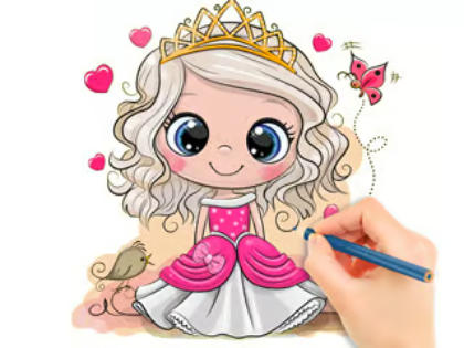 Jwèt Liv koloran: Chibi poupe Princess  sou entènèt