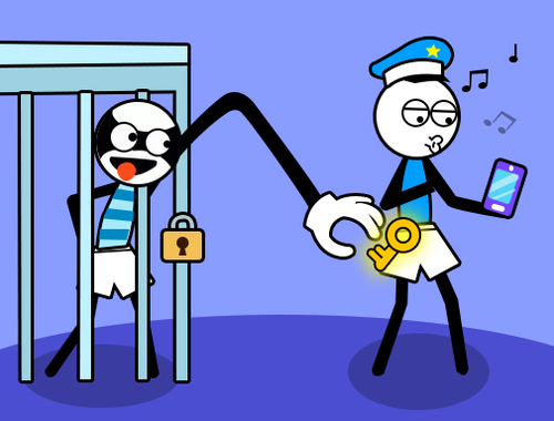Jwèt Sou entènèt jwèt Stickman trol vòlè devinèt  sou entènèt