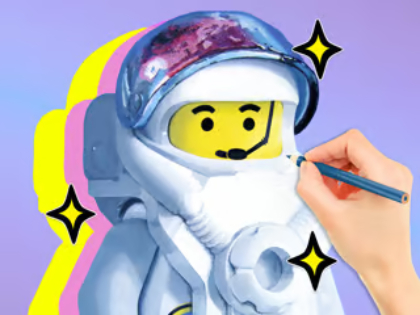 Jwèt Liv koloran: LEGO astronot  sou entènèt