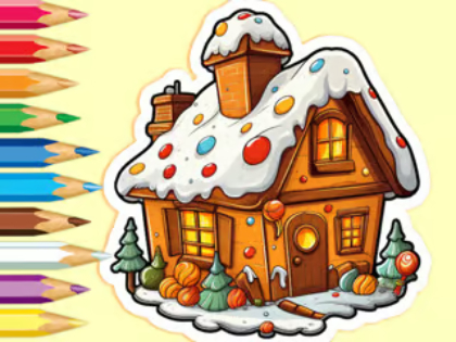 Jwèt Liv koloran: Nwèl Candy House  sou entènèt