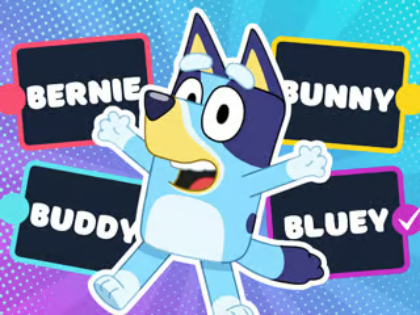 Jwèt Kids Egzamen: Bluey Super Fan Egzamen  sou entènèt