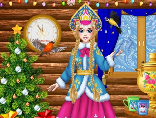 Jwèt Snegurochka Princess glas Ris  sou entènèt