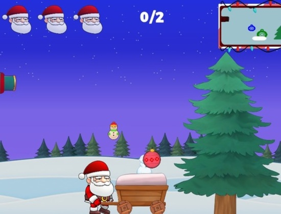 Jwèt Santa majik la nan pyebwa dekorasyon  sou entènèt