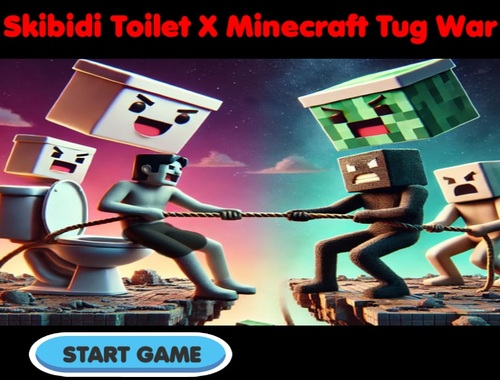 Jwèt Skibidi twalèt x Minecraft Tug War  sou entènèt
