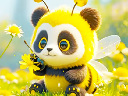 Jwèt Jigsaw devinèt: panda myèl  sou entènèt