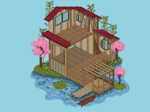 Jwèt Pixel House sou entènèt