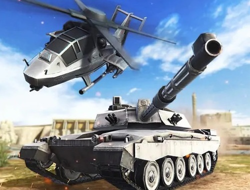 Jwèt Estrateji nan lagè. Tank ak elikoptè  sou entènèt