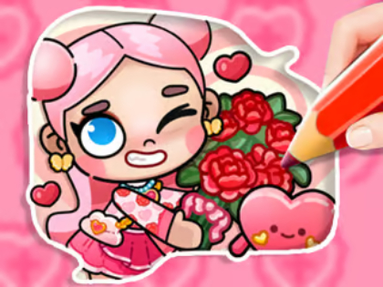 Jwèt Liv koloran: Avatar Valentine a  sou entènèt