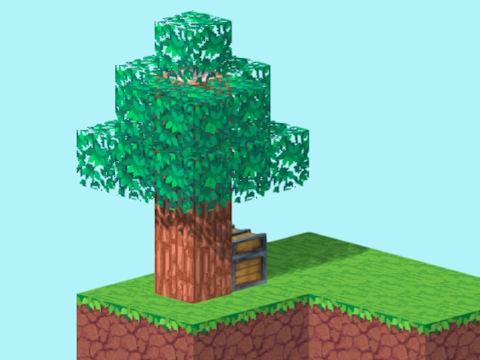 Jwèt Skyblock 3D: siviv  sou entènèt