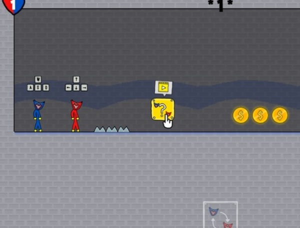 Jwèt Stickman huggy pati duo  sou entènèt