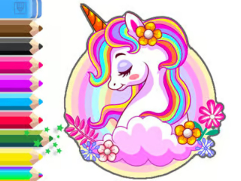 Jwèt Liv koloran: Jaden Unicorn  sou entènèt