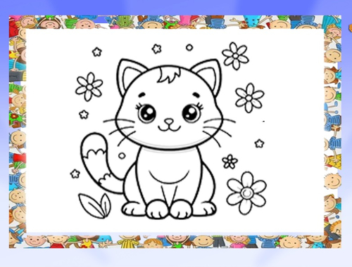 Jwèt Bèl chat koloran liv  sou entènèt