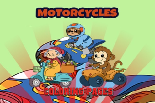 Jwèt Paj koloran motosiklèt  sou entènèt