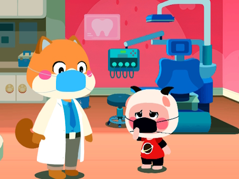 Jwèt Ti bebe panda dantis swen  sou entènèt