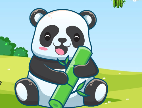 Jwèt Tape panda!  sou entènèt