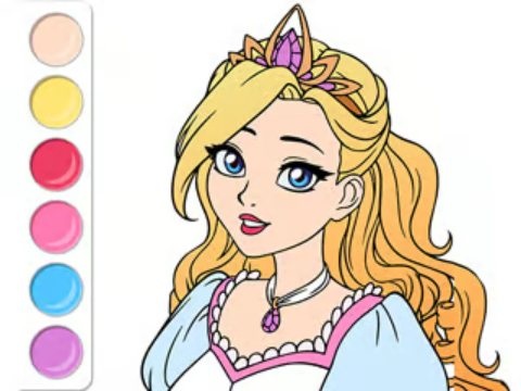 Jwèt Liv koloran: Princess Prom rad  sou entènèt