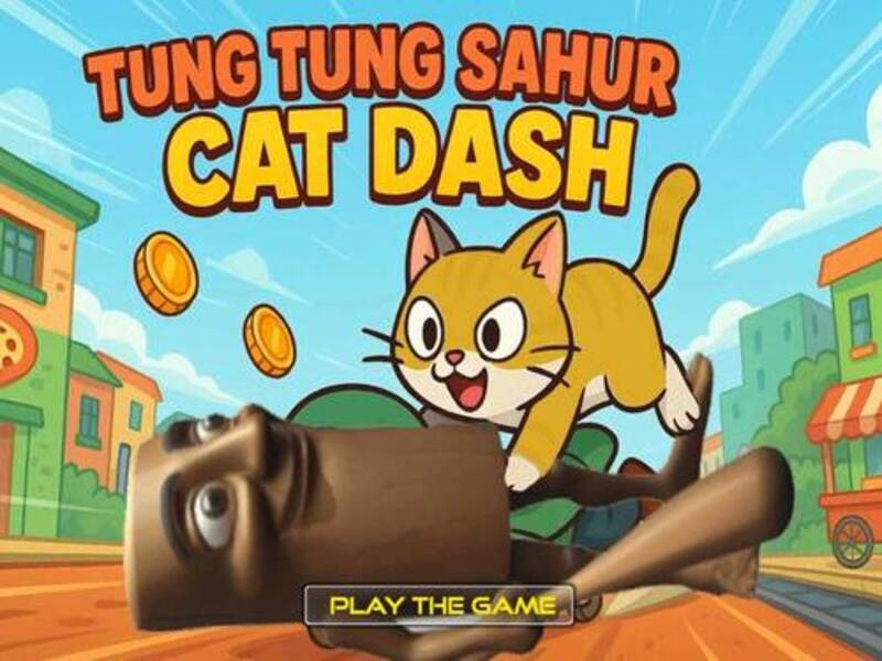 Jwèt Tung Tung Sahur Cat Dash sou entènèt
