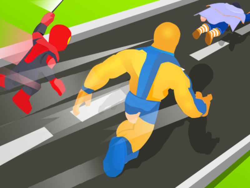 Jwèt Superhero transfòme ras chanjman sou entènèt