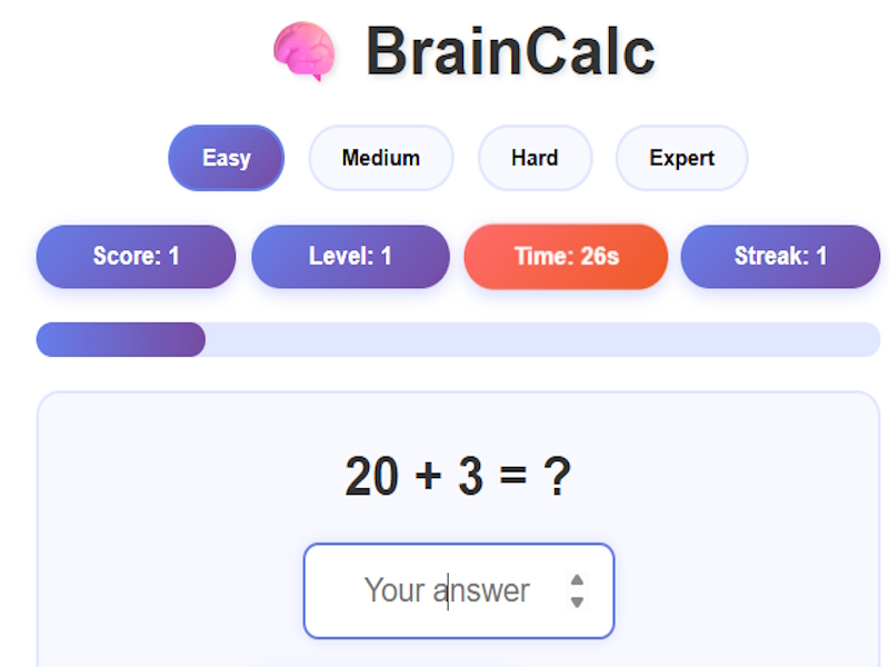 Jwèt Braincalc sou entènèt