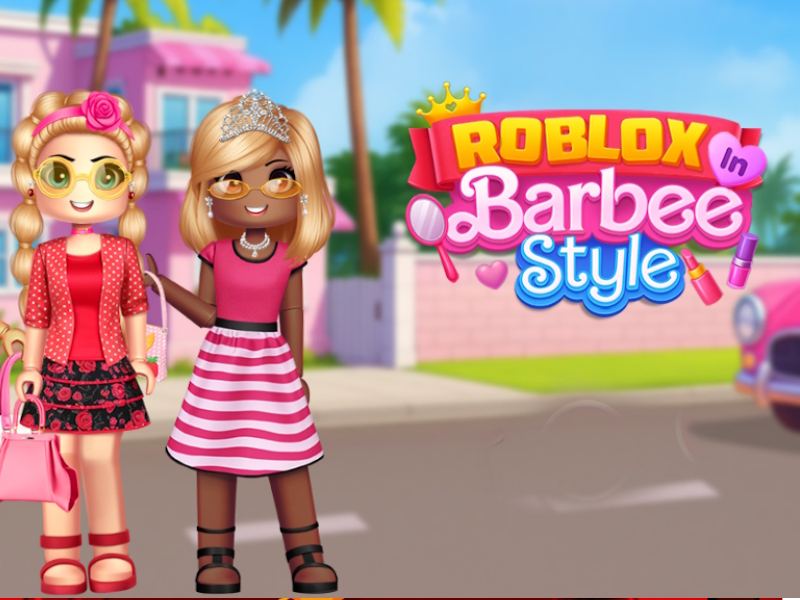 Jwèt Roblox nan style barbi sou entènèt
