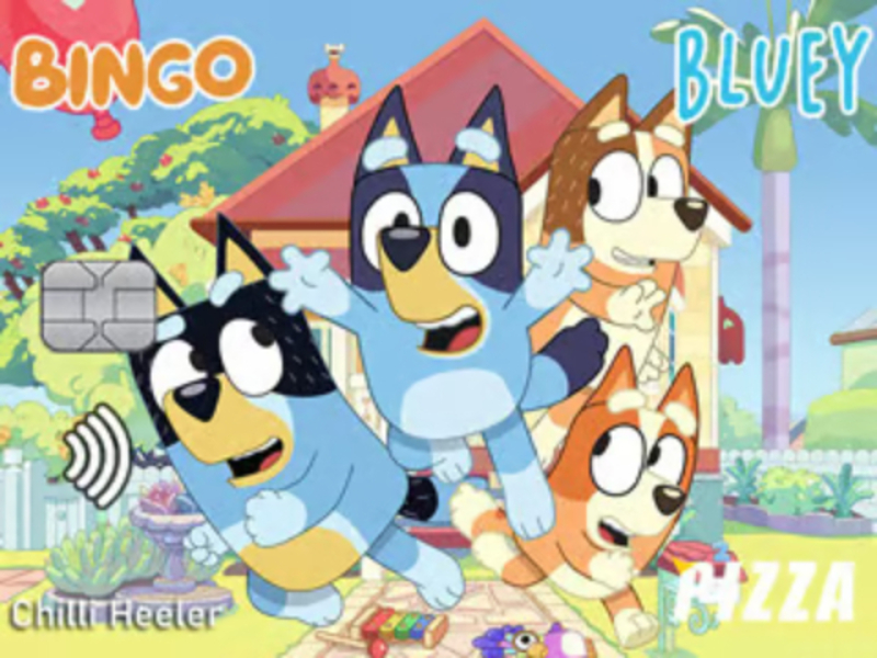 Jwèt Jigsaw devinèt: Bluey Credit Card sou entènèt